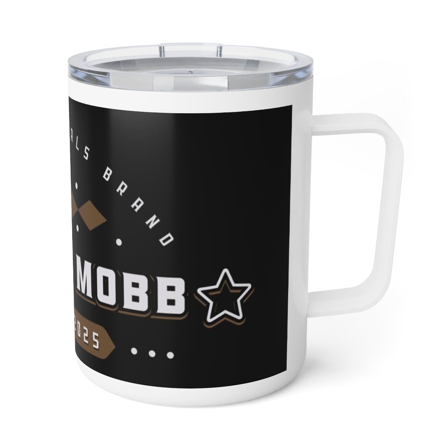 Swagg Mobb 10oz Insulated Coffee Mug — Compact Travel Tumbler with Lid