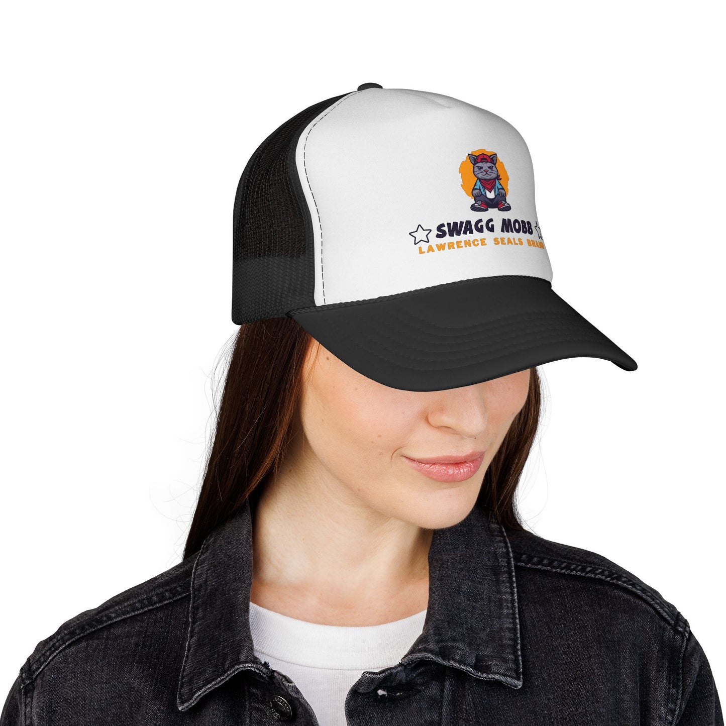 Swagg Mobb Trucker Cap – Retro Cool Cat Mesh Hat