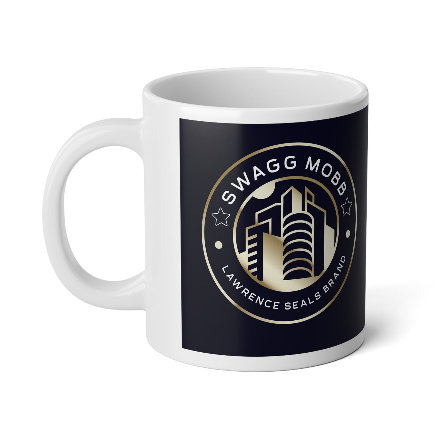 Swagg Mobb 20oz Jumbo Mug — Urban Skyline Logo Coffee Cup