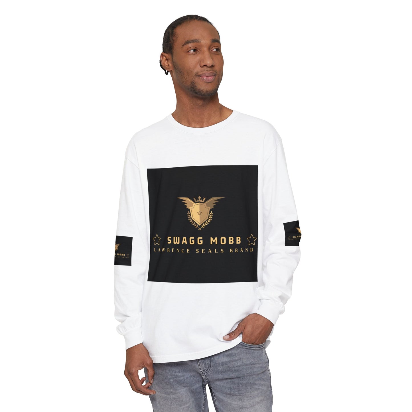 Swagg Mobb Eagle Logo Long Sleeve T-Shirt