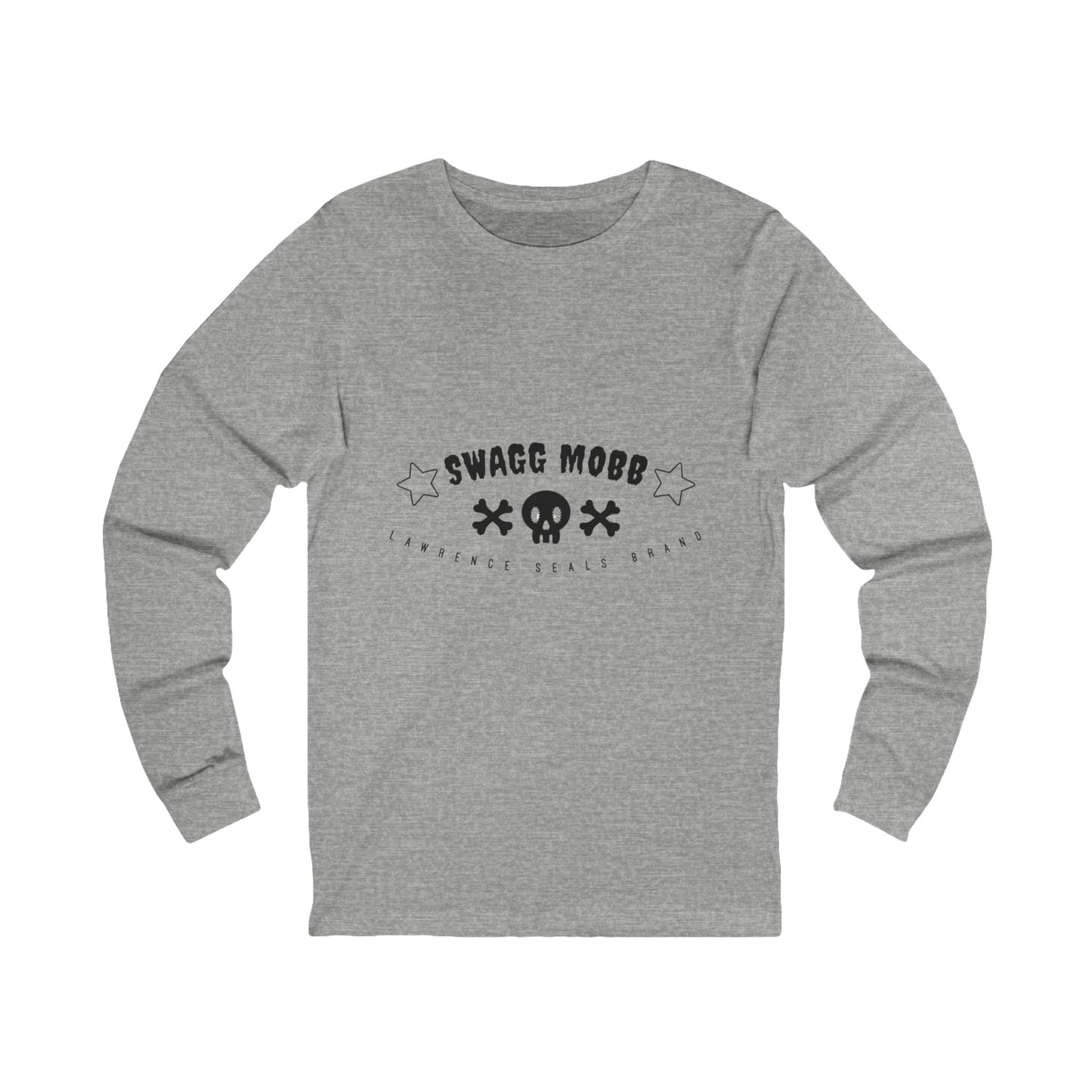 Long Sleeve Tee — "Swagg Mobb" Skull Logo Graphic
