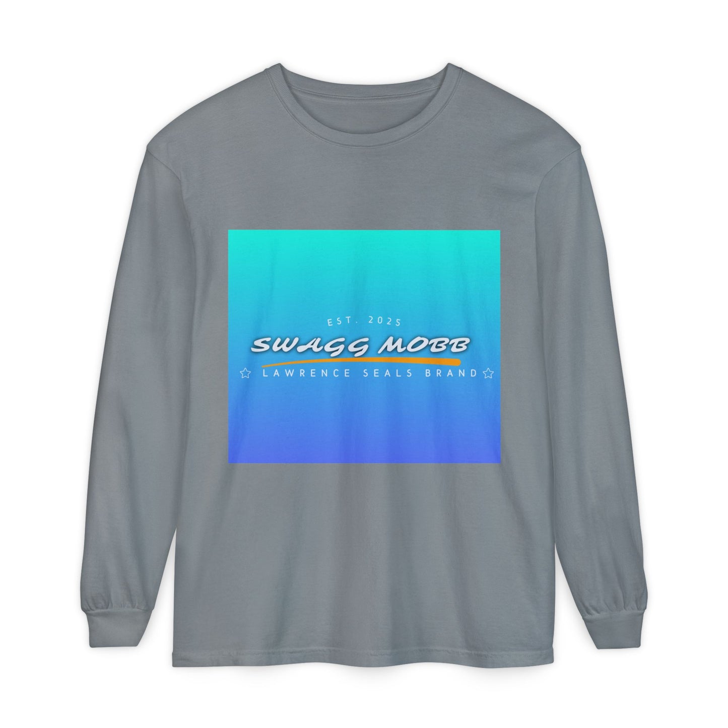 Trendy Long Sleeve T-Shirt with SWAGG MOBB Design, Casual Wear, Street Style, Gift for Friends, Urban Fashion