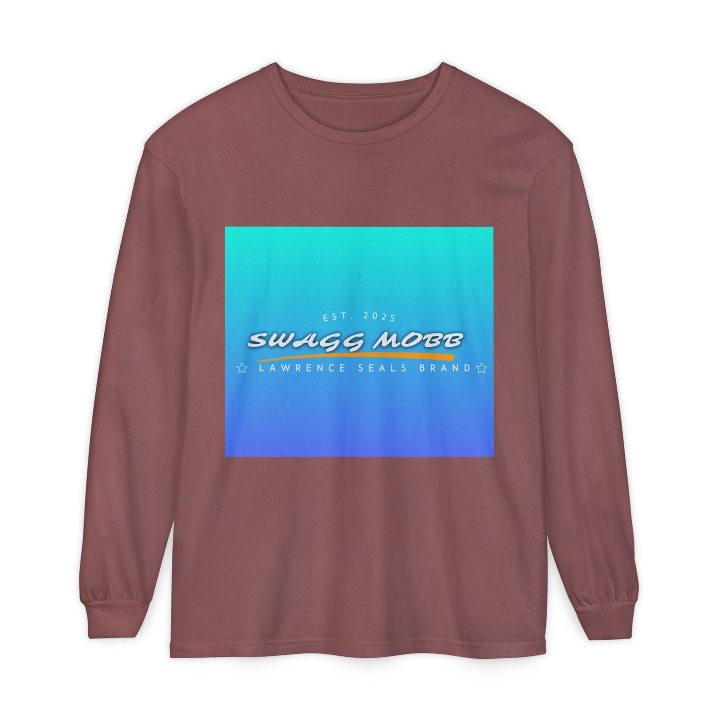 Trendy Long Sleeve T-Shirt with SWAGG MOBB Design, Casual Wear, Street Style, Gift for Friends, Urban Fashion