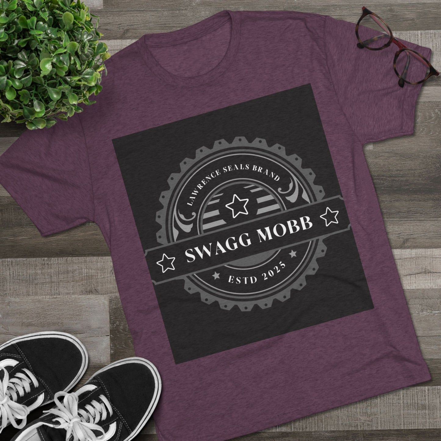 Swagg Mobb Logo Tee — Vintage Badge Graphic T-Shirt