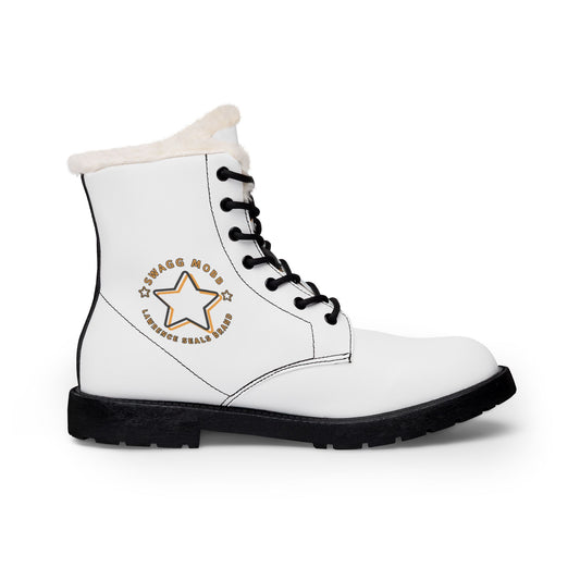 Men's Stylish Fur and Leather Boots for Comfort and Warmth