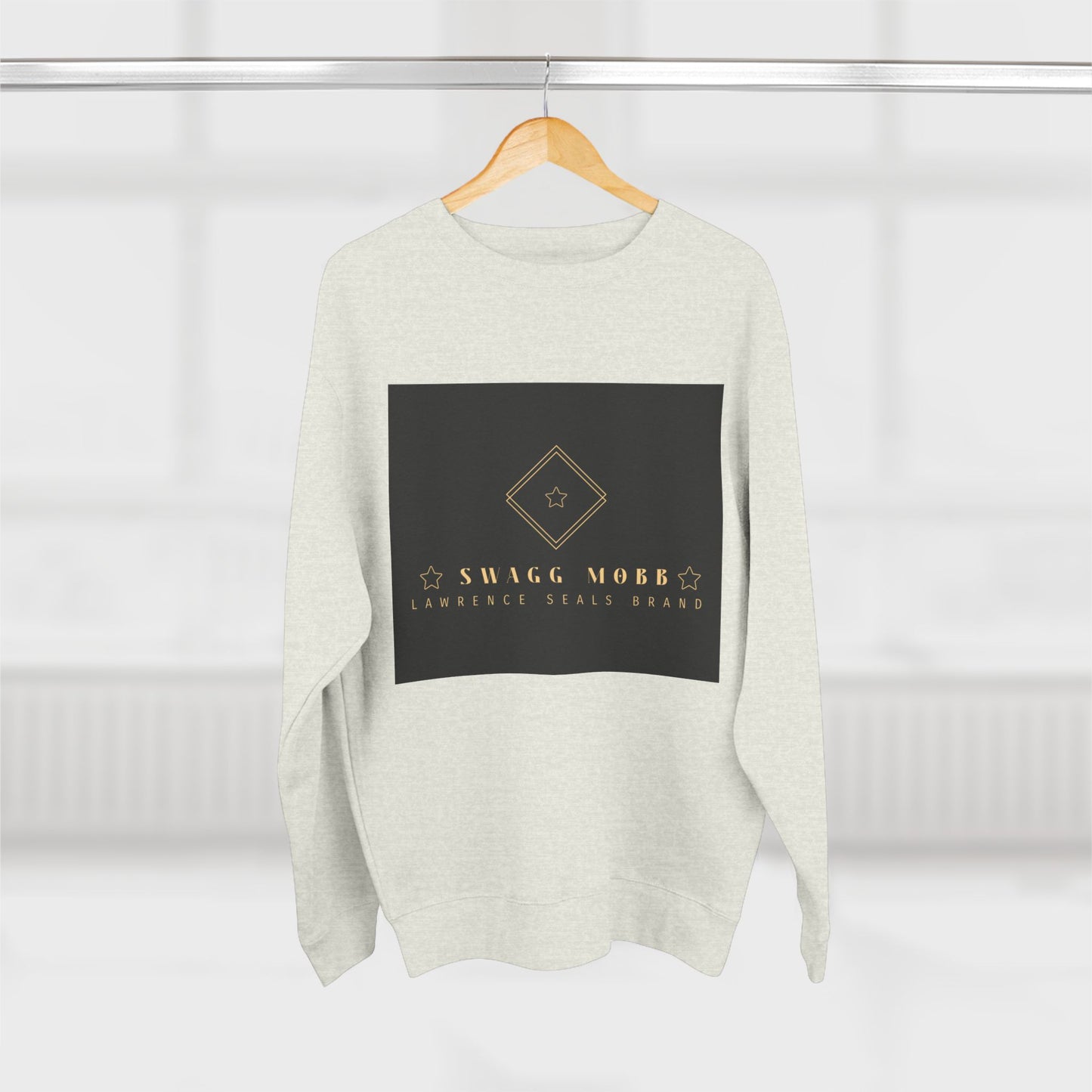 Luxury Logo Sweatshirt — Gold Emblem Crewneck