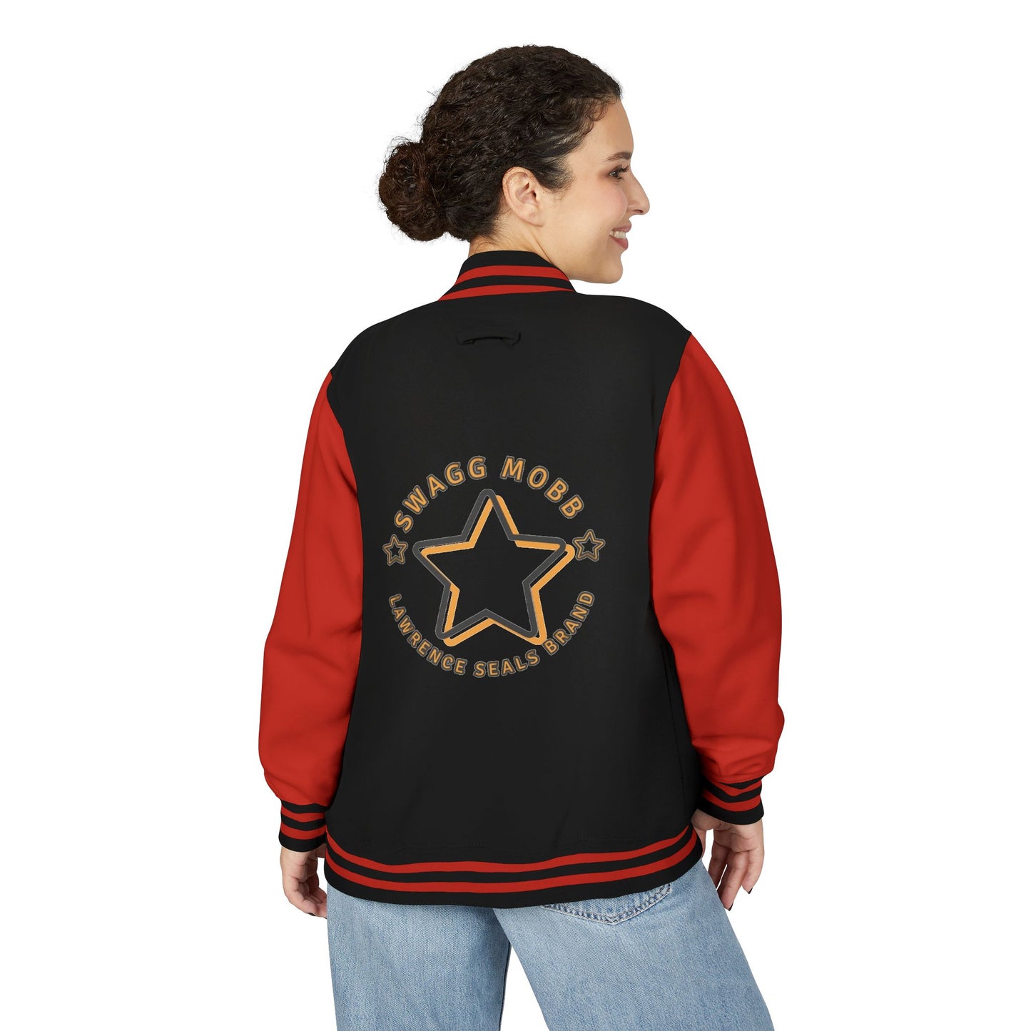 Unisex Heavyweight Letterman Jacket - Stylish Star & Badge Design, Sports Apparel, Cozy Layer, Perfect Gift for Graduations, Birthdays
