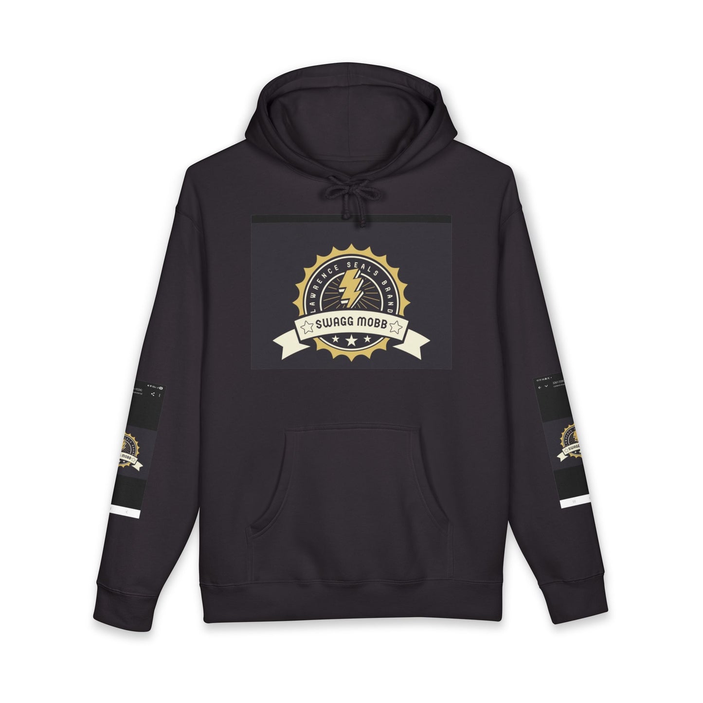 Swagg Mobz Lightning Logo Hoodie — Vintage Badge Graphic Hoodie