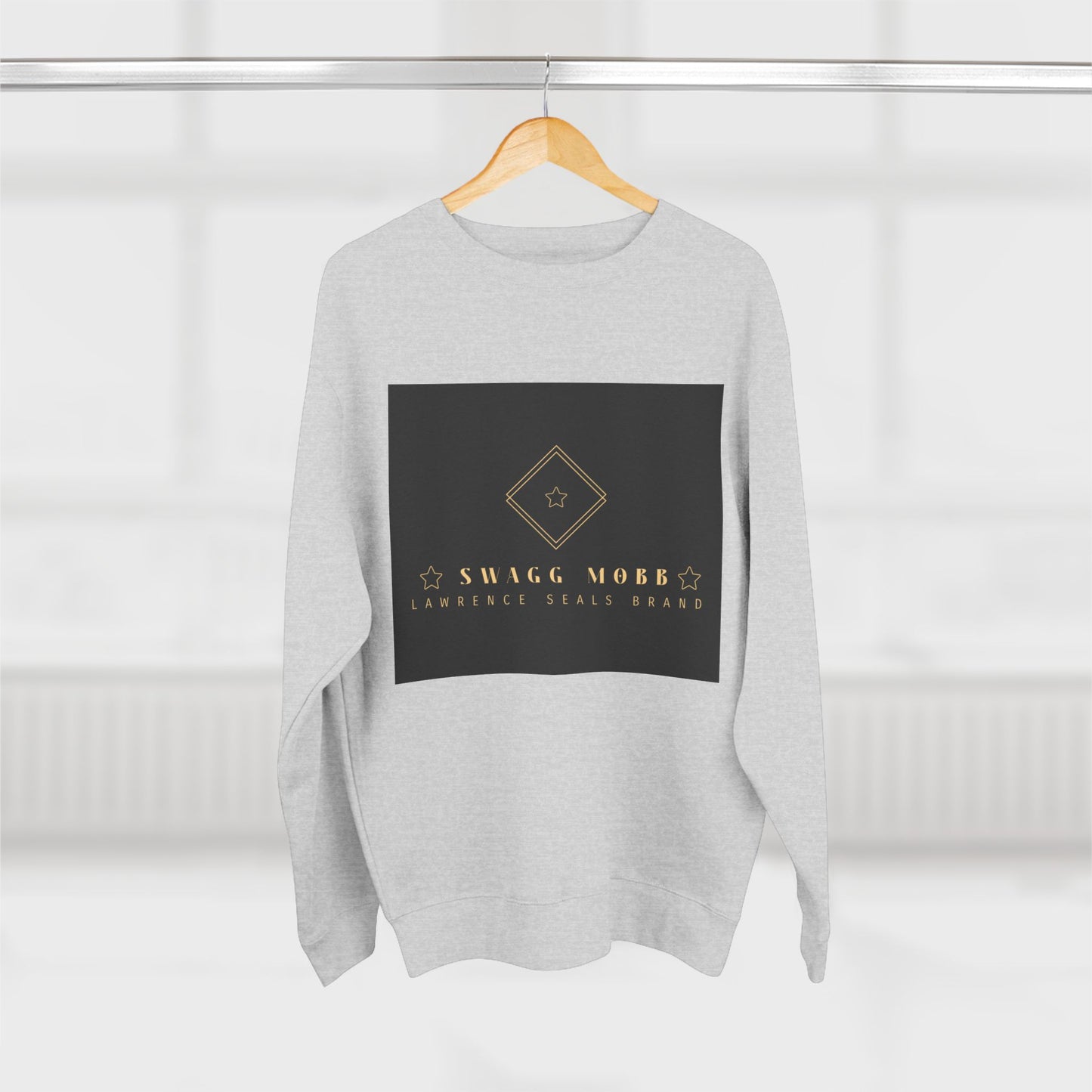 Luxury Logo Sweatshirt — Gold Emblem Crewneck