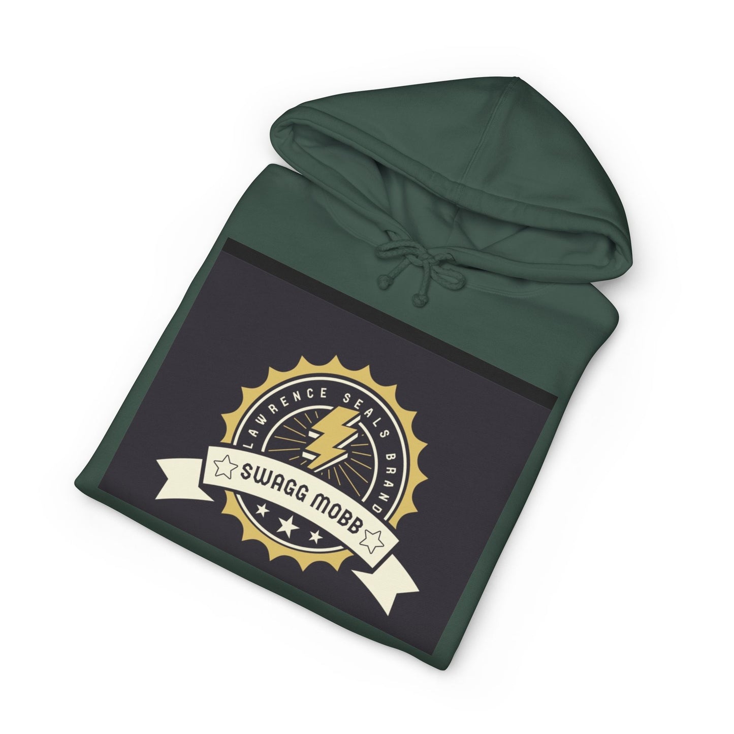 Swagg Mobz Lightning Logo Hoodie — Vintage Badge Graphic Hoodie