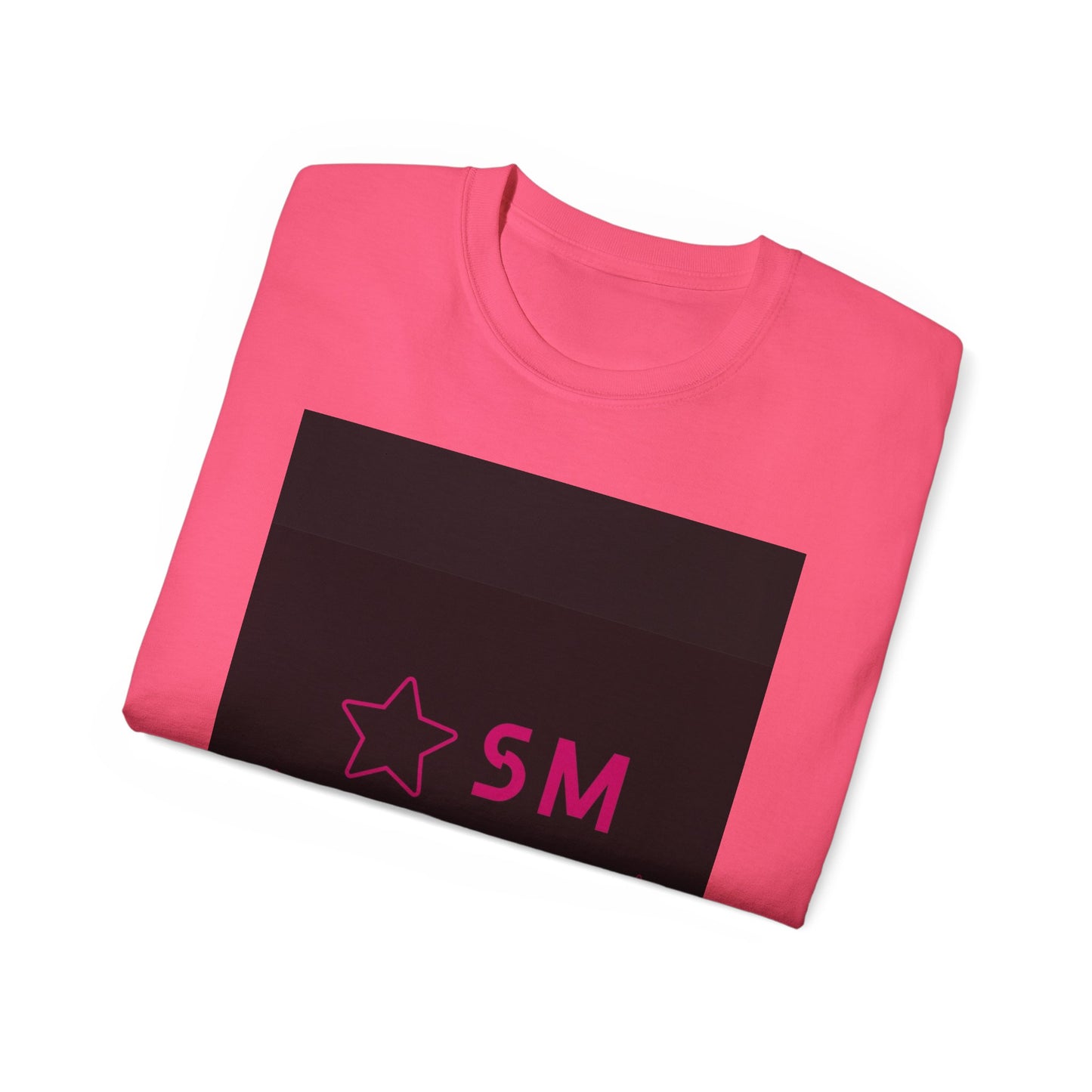 SM Swagg Mobb Logo Tee — Pink Star Logo Cotton T-Shirt
