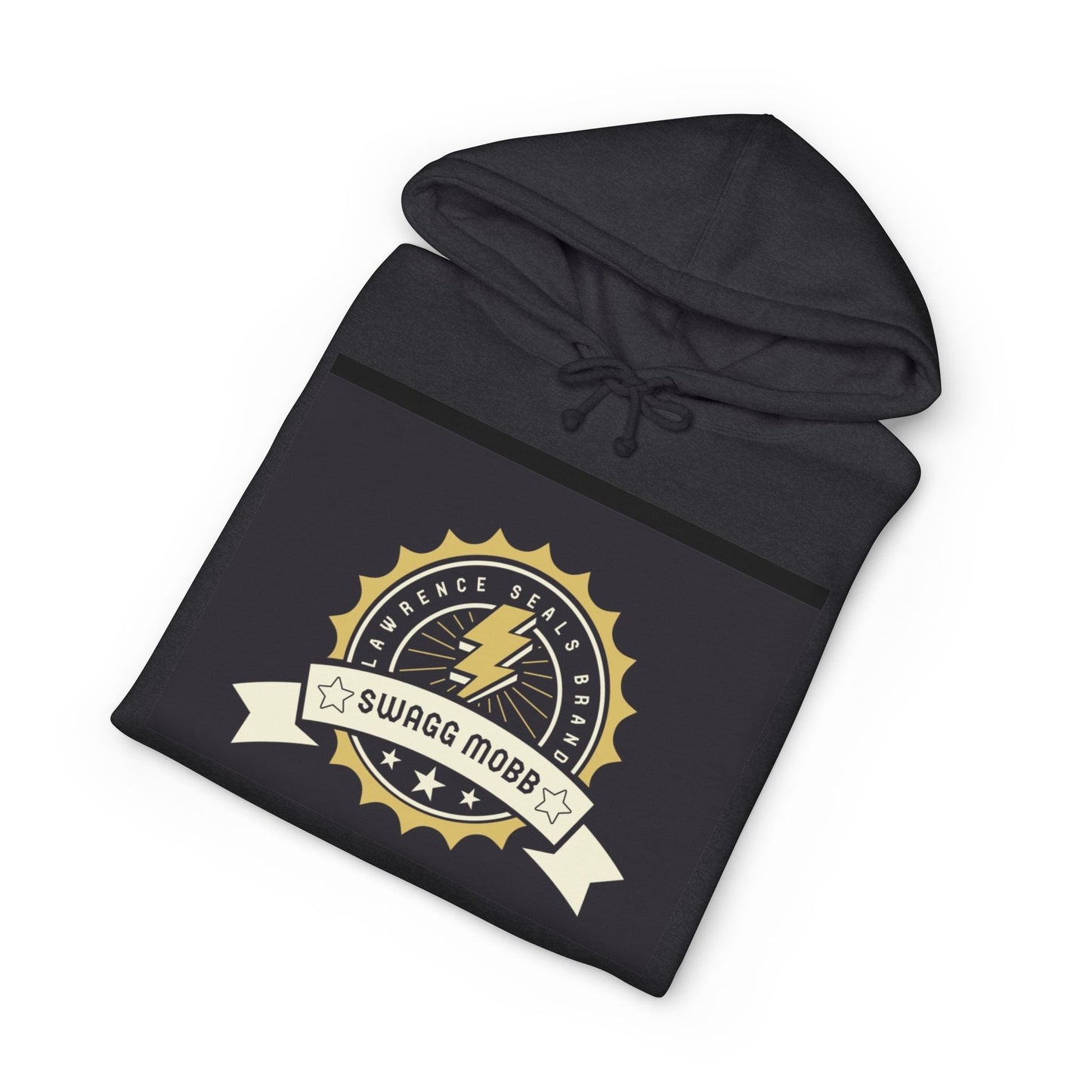 Swagg Mobz Lightning Logo Hoodie — Vintage Badge Graphic Hoodie