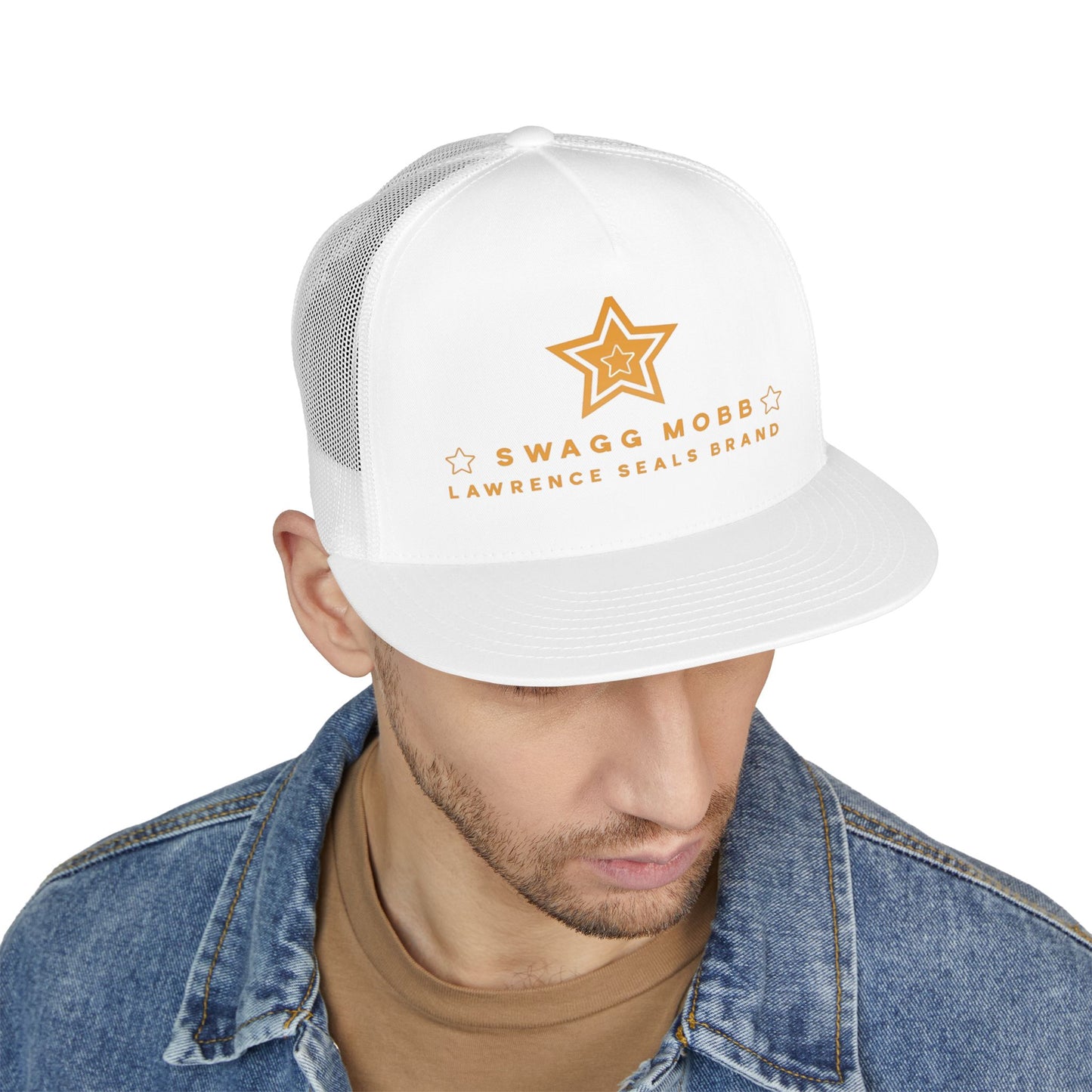 Swagg Mobb Trucker Cap – Lawrence Seals Brand Star Logo
