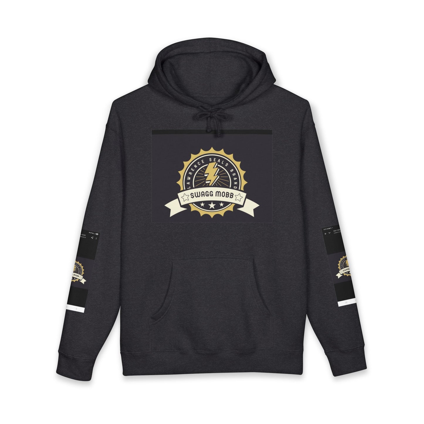 Swagg Mobz Lightning Logo Hoodie — Vintage Badge Graphic Hoodie