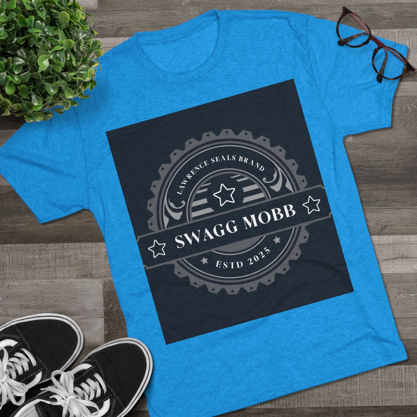 Swagg Mobb Logo Tee — Vintage Badge Graphic T-Shirt