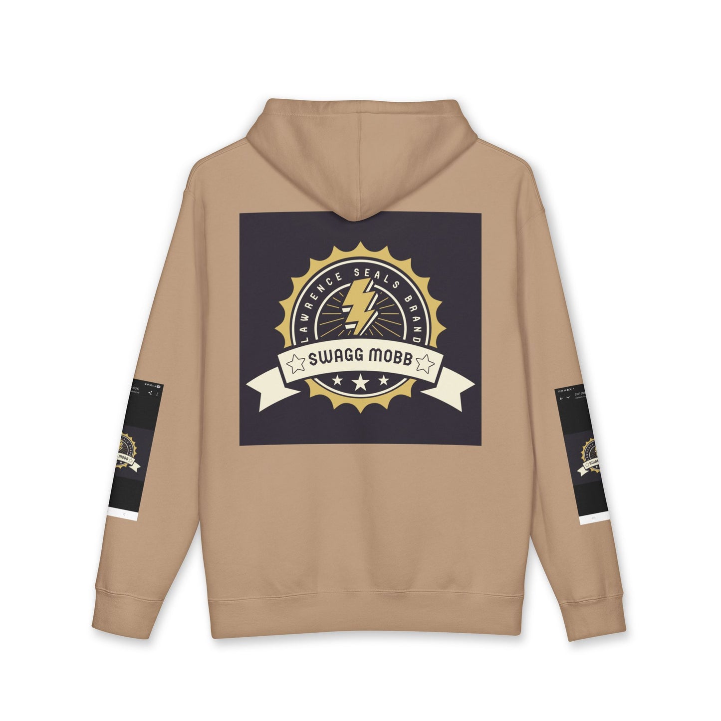 Swagg Mobz Lightning Logo Hoodie — Vintage Badge Graphic Hoodie