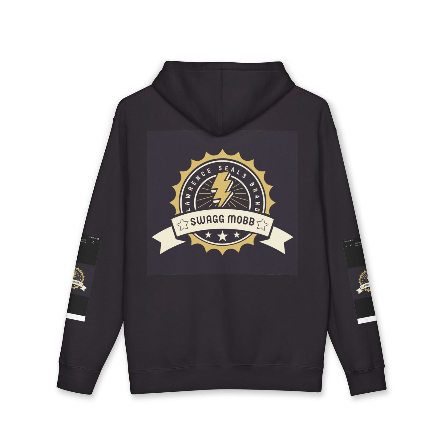 Swagg Mobz Lightning Logo Hoodie — Vintage Badge Graphic Hoodie