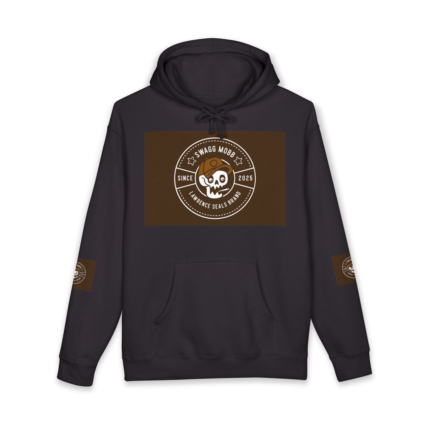 Skull Badge Hoodie – Stoner's Daily Brew Coffee Logo Sweatshirt
