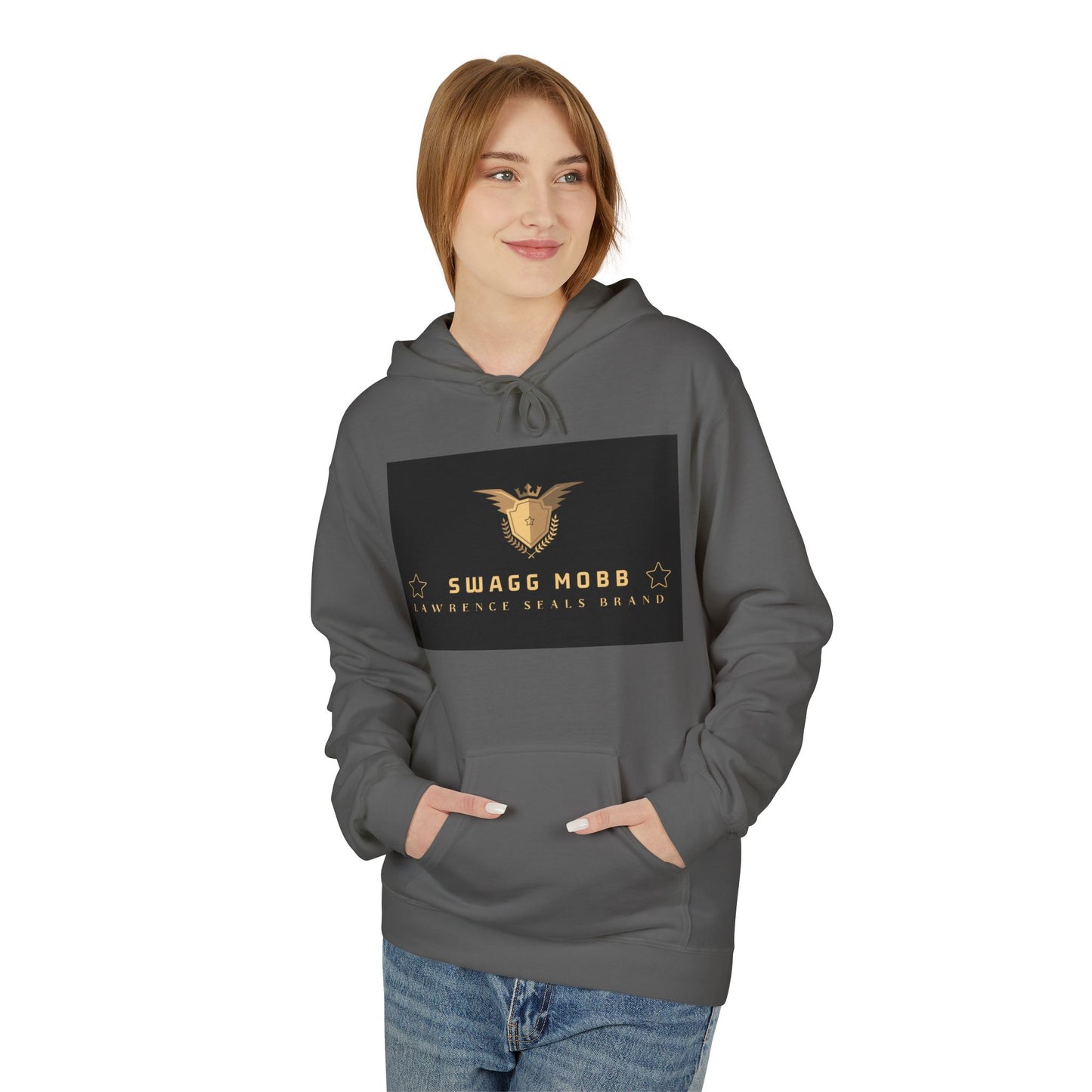 Hoodie - Swagg Mobb Gold Eagle Logo Pullover
