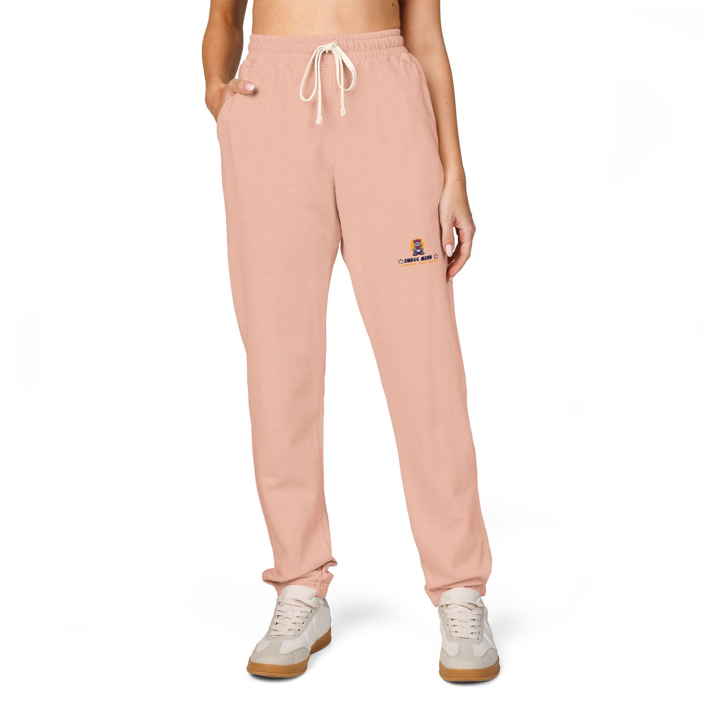 Comfortable Unisex Garment-Dyed Fleece Sweatpants with Casual Style
