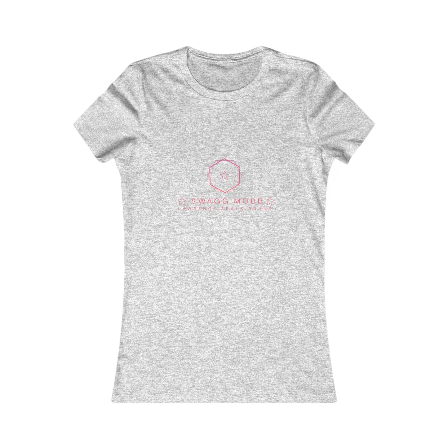 Women's Favorite Tee — Minimal Pink Logo Slim Fit T‑Shirt