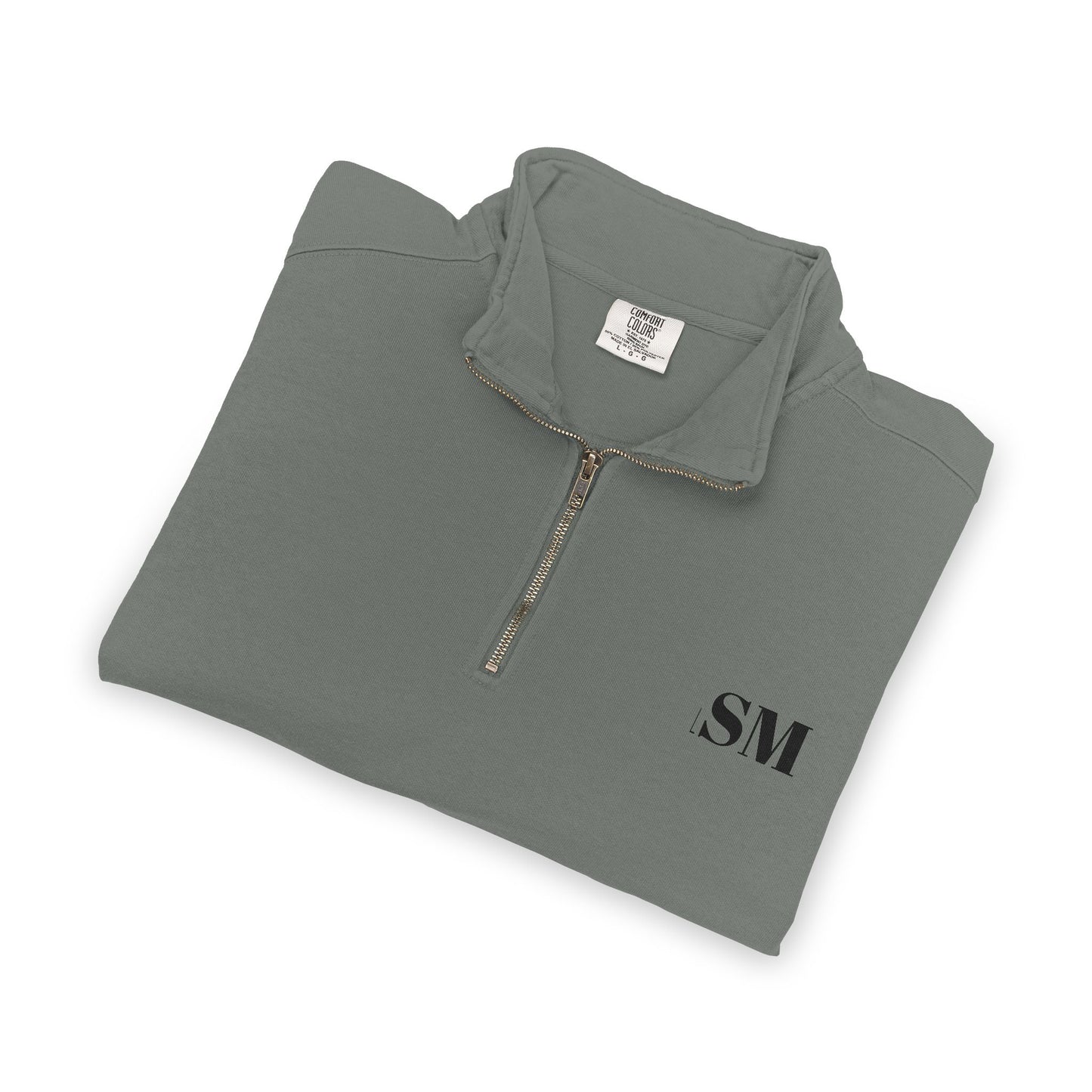 Quarter-Zip Sweatshirt — Vintage Crest "Always Forward" Chest Logo