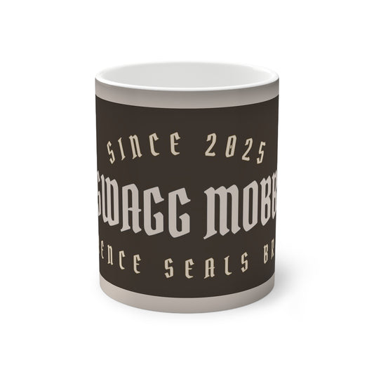 Color-Changing Mug - SWAGG MOBB, Unique Gift for Coffee Lovers, Heat Reactive Cup, Customizable Mug, Trendy Drinkware, Perfect for [...]