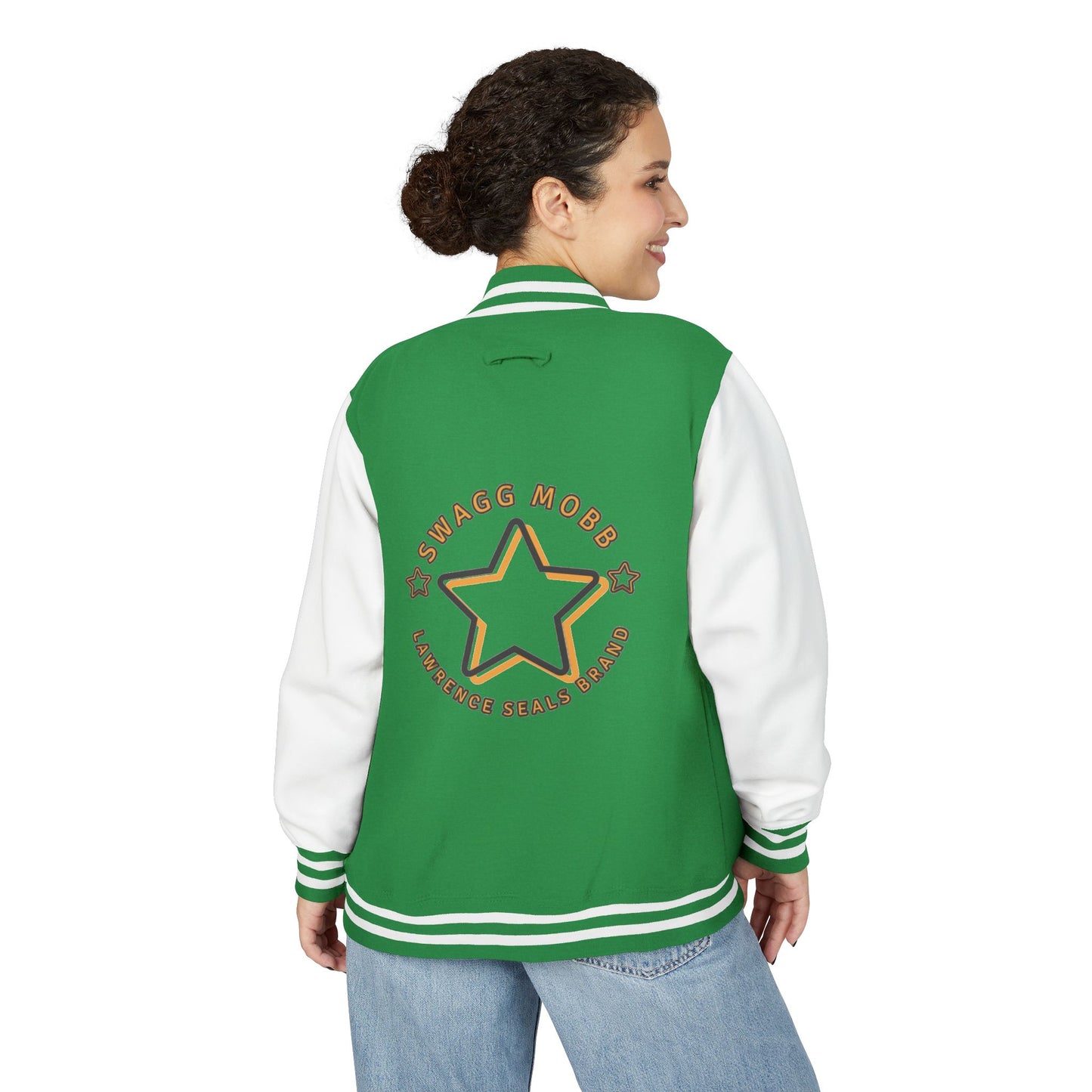 Unisex Heavyweight Letterman Jacket - Stylish Star & Badge Design, Sports Apparel, Cozy Layer, Perfect Gift for Graduations, Birthdays