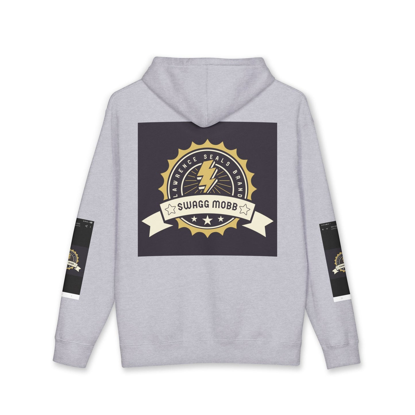 Swagg Mobz Lightning Logo Hoodie — Vintage Badge Graphic Hoodie