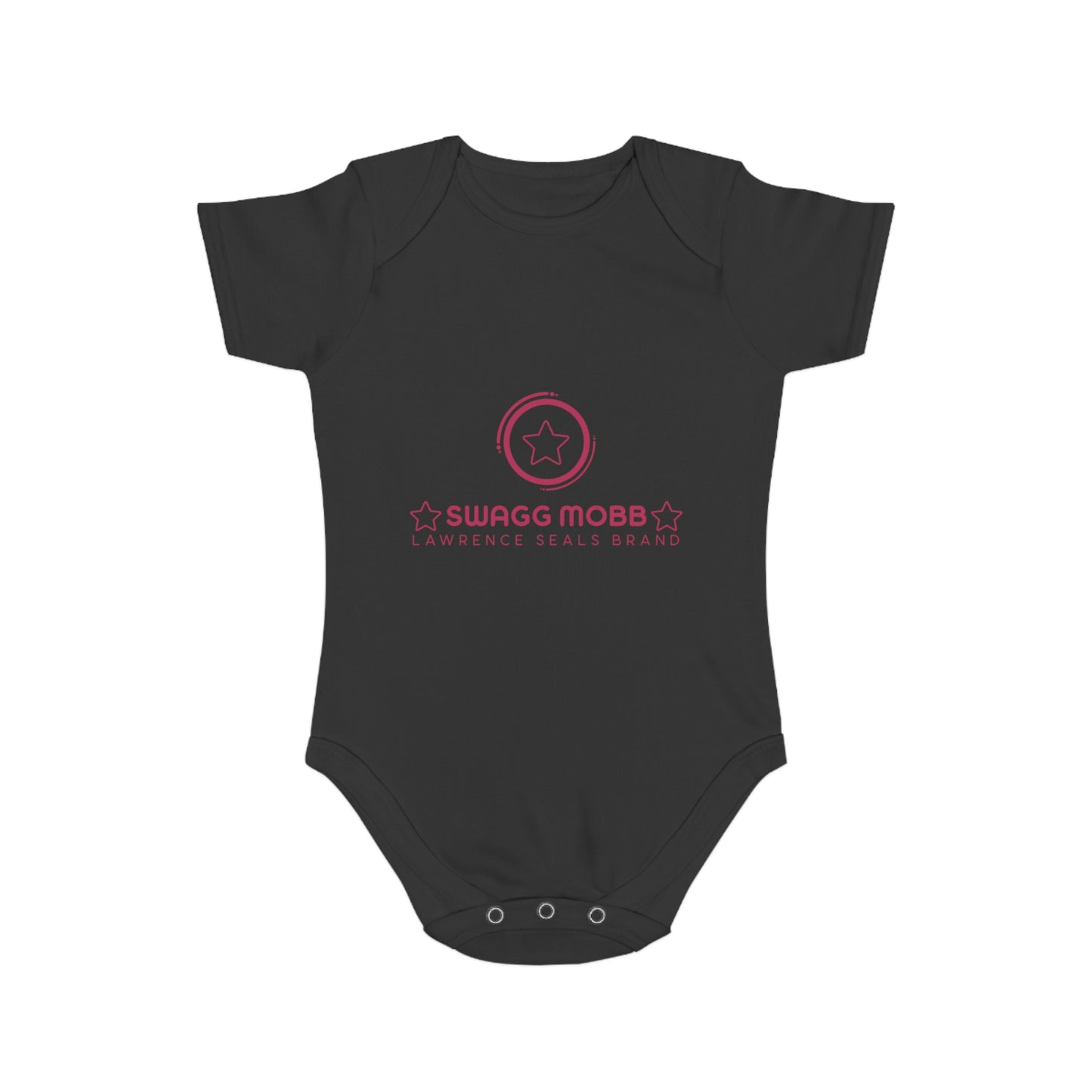 Baby Bodysuit - Pink "Swagg Mobb" Logo Infant Onesie