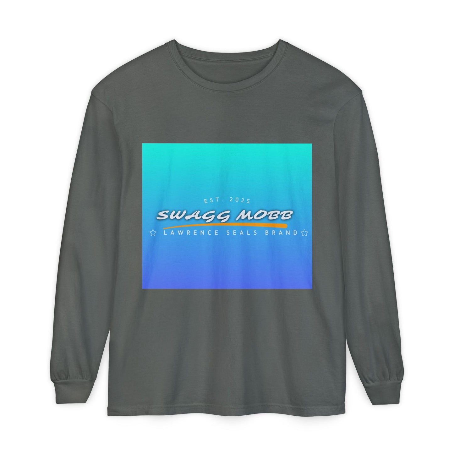 Trendy Long Sleeve T-Shirt with SWAGG MOBB Design, Casual Wear, Street Style, Gift for Friends, Urban Fashion