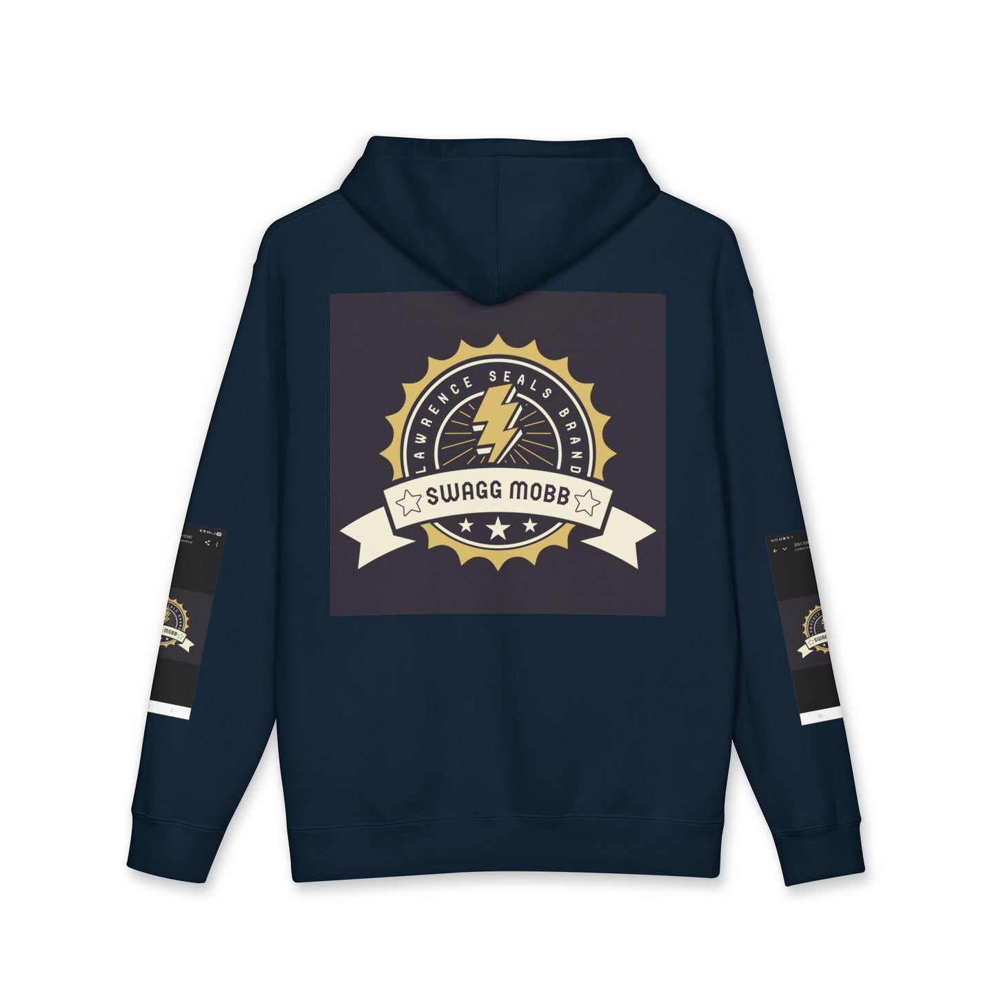 Swagg Mobz Lightning Logo Hoodie — Vintage Badge Graphic Hoodie