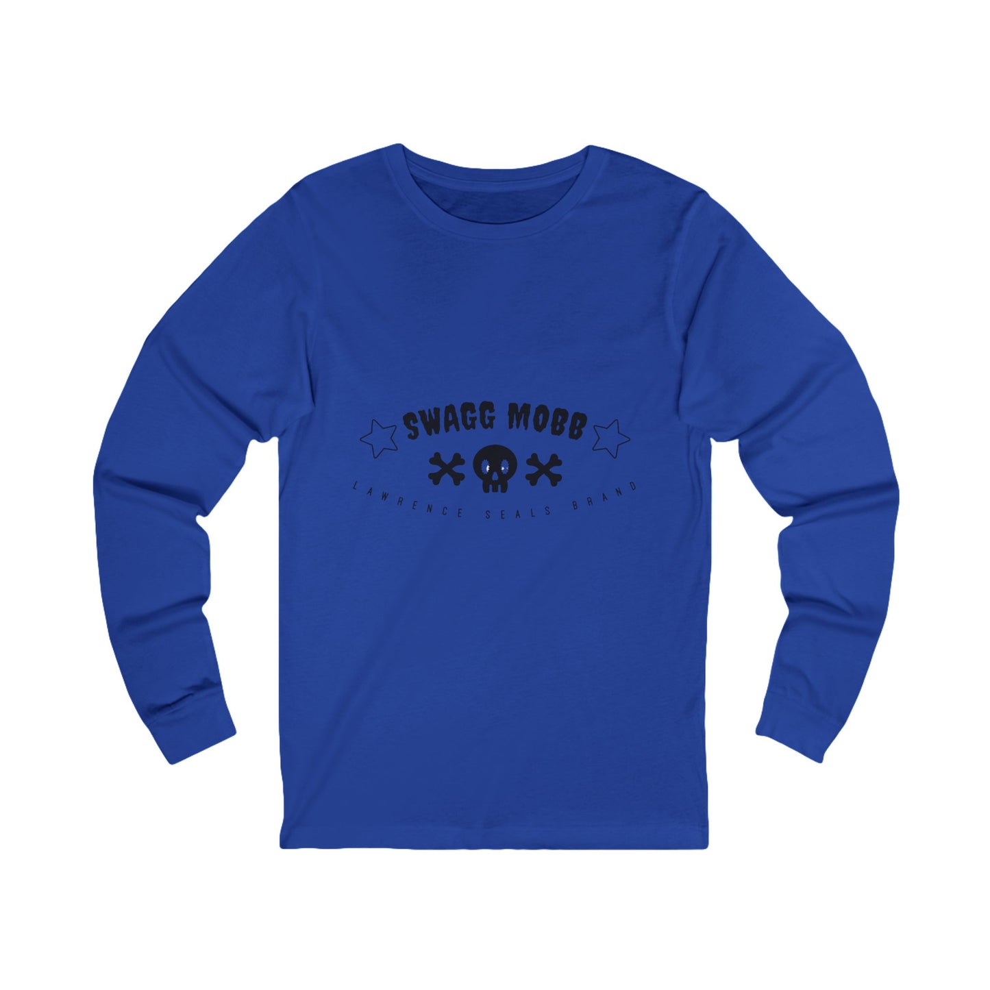 Long Sleeve Tee — "Swagg Mobb" Skull Logo Graphic