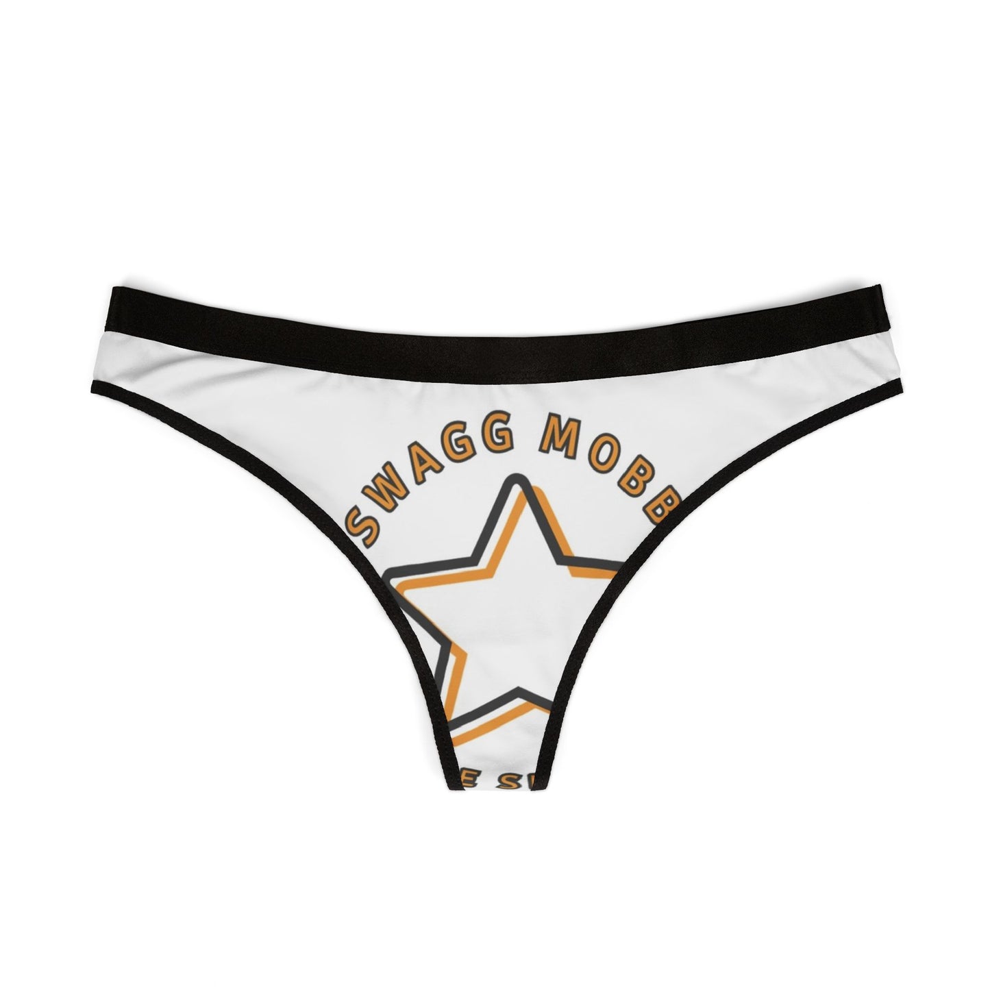 Trendy Women's Thongs - Swagg Mob Star Design, Comfortable Lingerie, Gift for Her, Fun Underwear, Playful Sleepwear