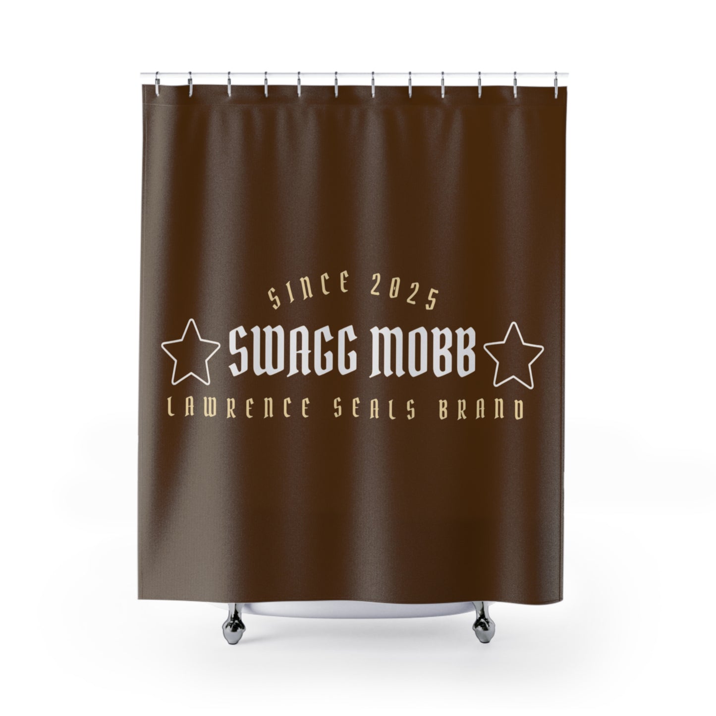 Swagg Mobb Shower Curtain - Stylish Home Decor, Unique Bathroom Accessory, Trendy Gift, Modern Design, Since 2025 Statement