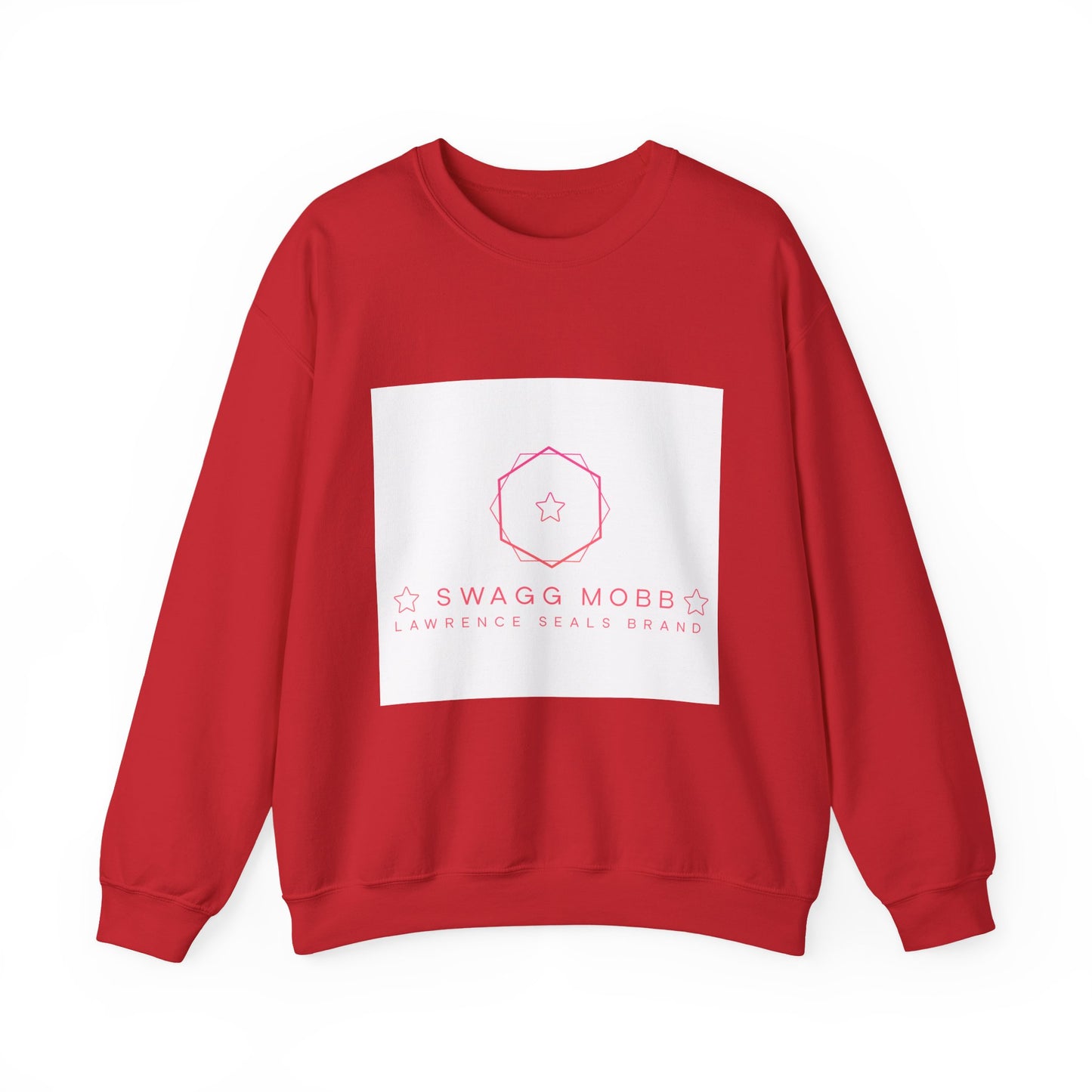 Crewneck Sweatshirt — Minimal Pink “Swagg Mobb” Logo