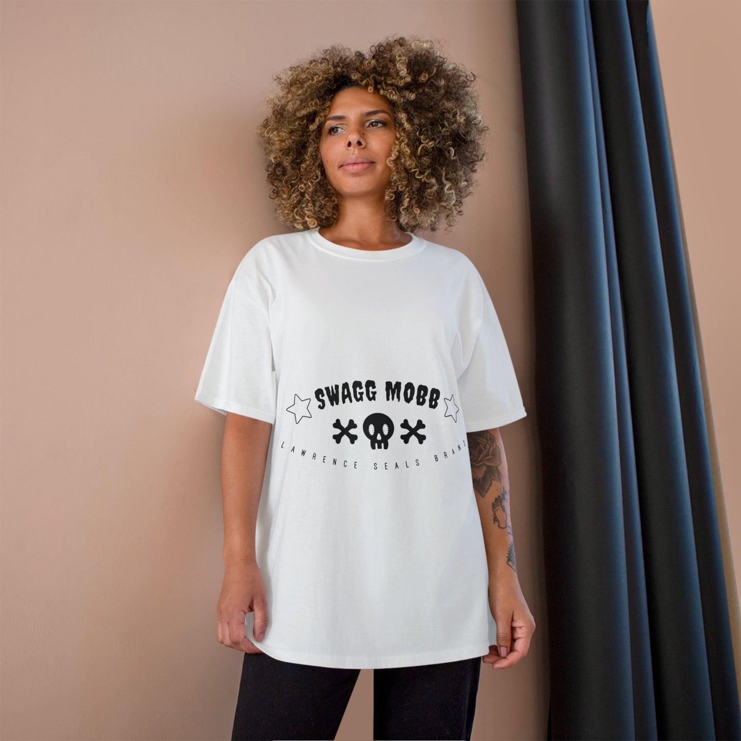 Champion T-Shirt — "Swagg Mobb" Skull Logo Tee