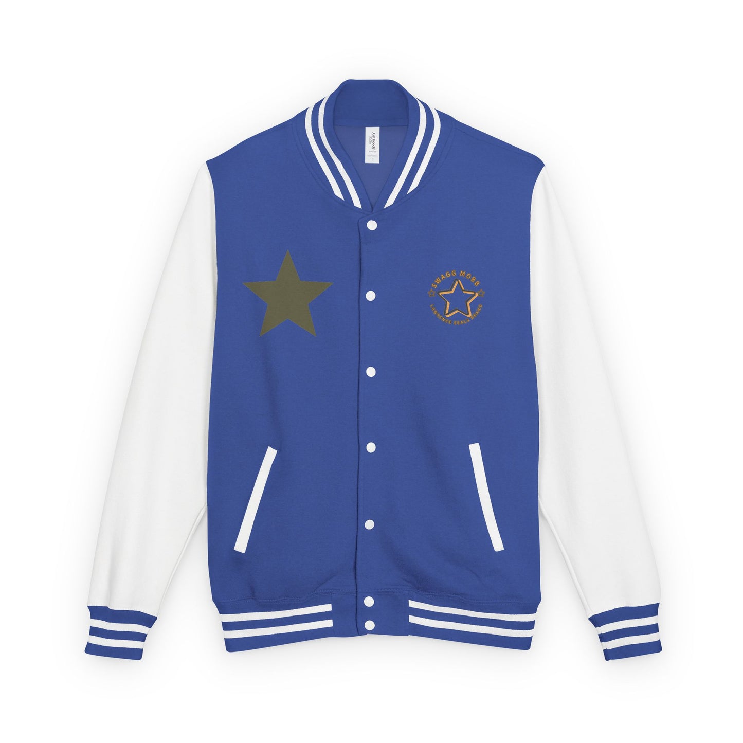 Unisex Heavyweight Letterman Jacket - Stylish Star & Badge Design, Sports Apparel, Cozy Layer, Perfect Gift for Graduations, Birthdays