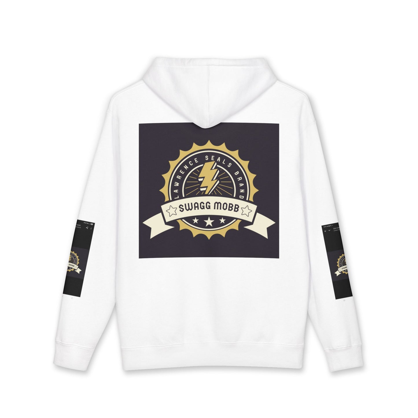 Swagg Mobz Lightning Logo Hoodie — Vintage Badge Graphic Hoodie