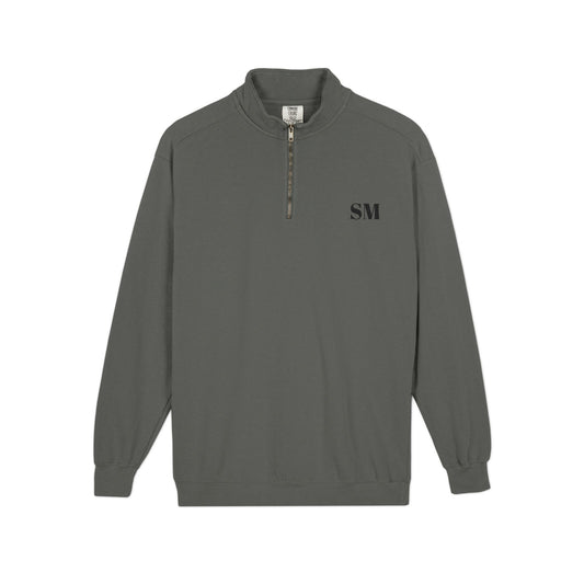 Quarter-Zip Sweatshirt — Vintage Crest "Always Forward" Chest Logo
