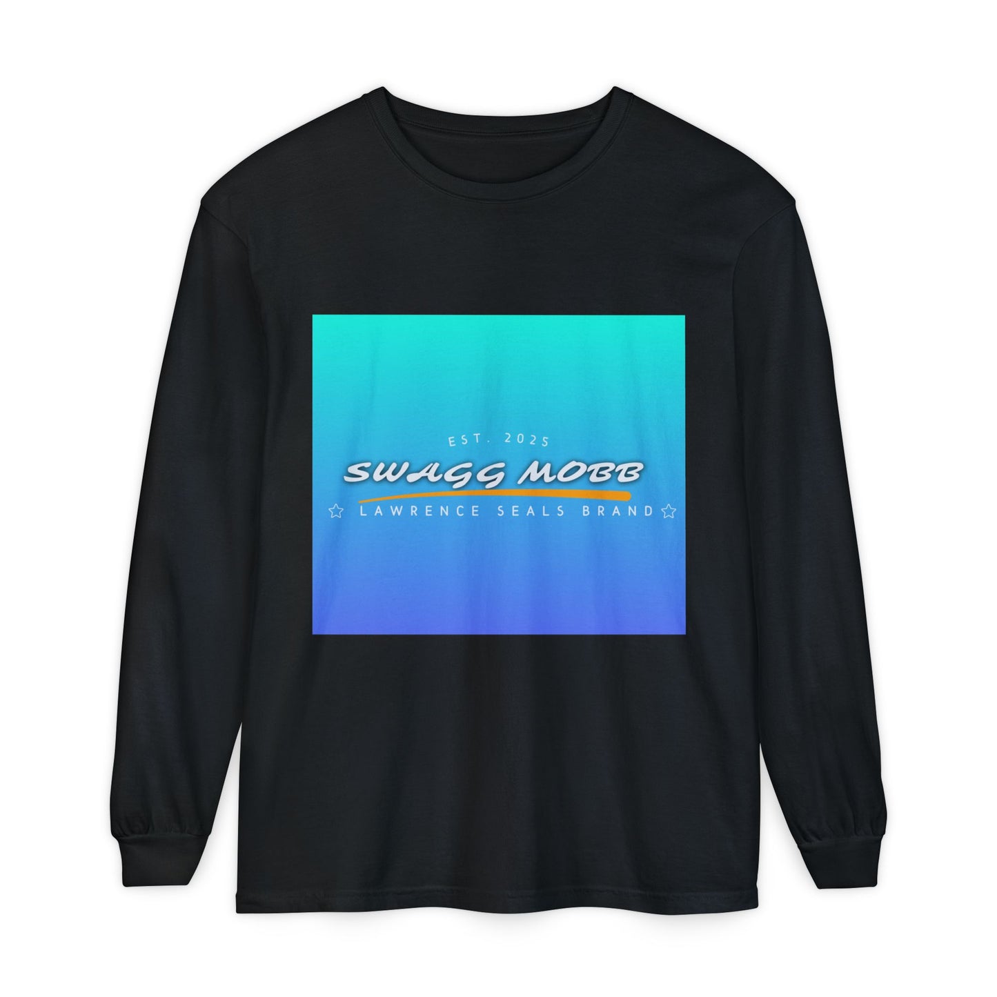 Trendy Long Sleeve T-Shirt with SWAGG MOBB Design, Casual Wear, Street Style, Gift for Friends, Urban Fashion