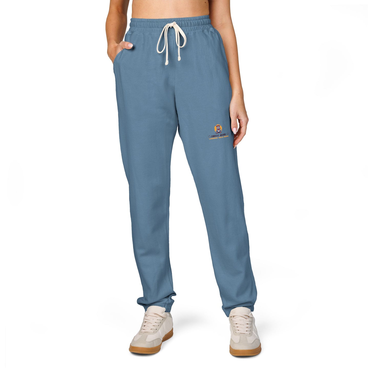 Comfortable Unisex Garment-Dyed Fleece Sweatpants with Casual Style