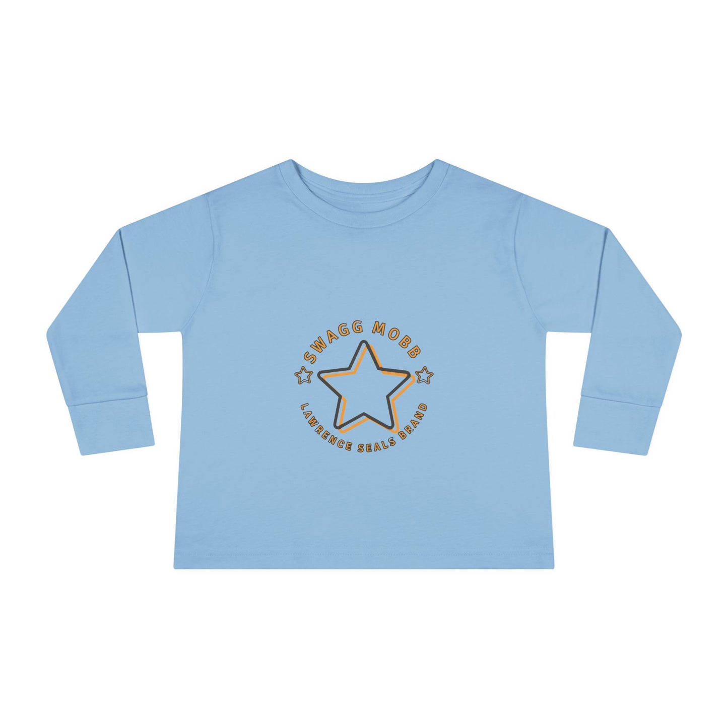 Star-Embellished Toddler Long Sleeve Tee, Cute Kids Apparel, Baby Shower Gift, Comfortable Everyday Wear, Playtime Fashion