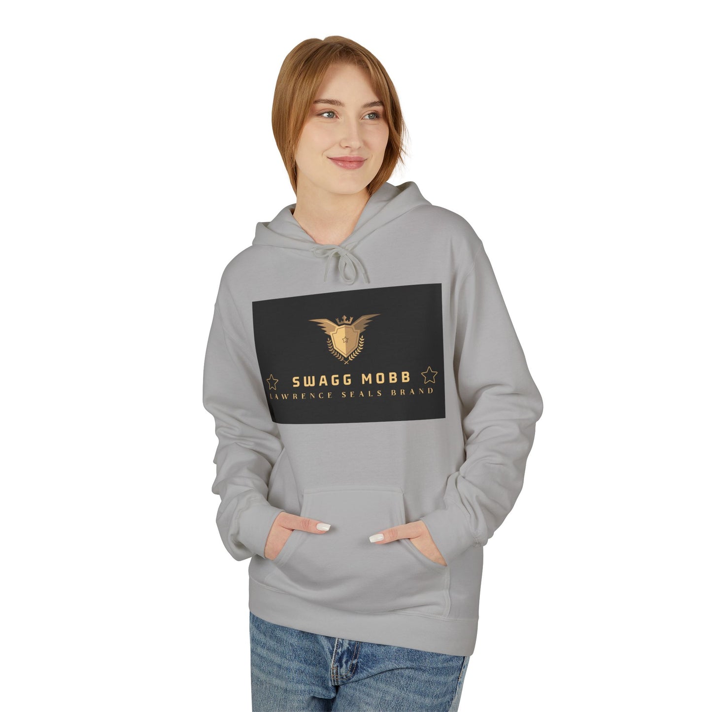 Hoodie - Swagg Mobb Gold Eagle Logo Pullover
