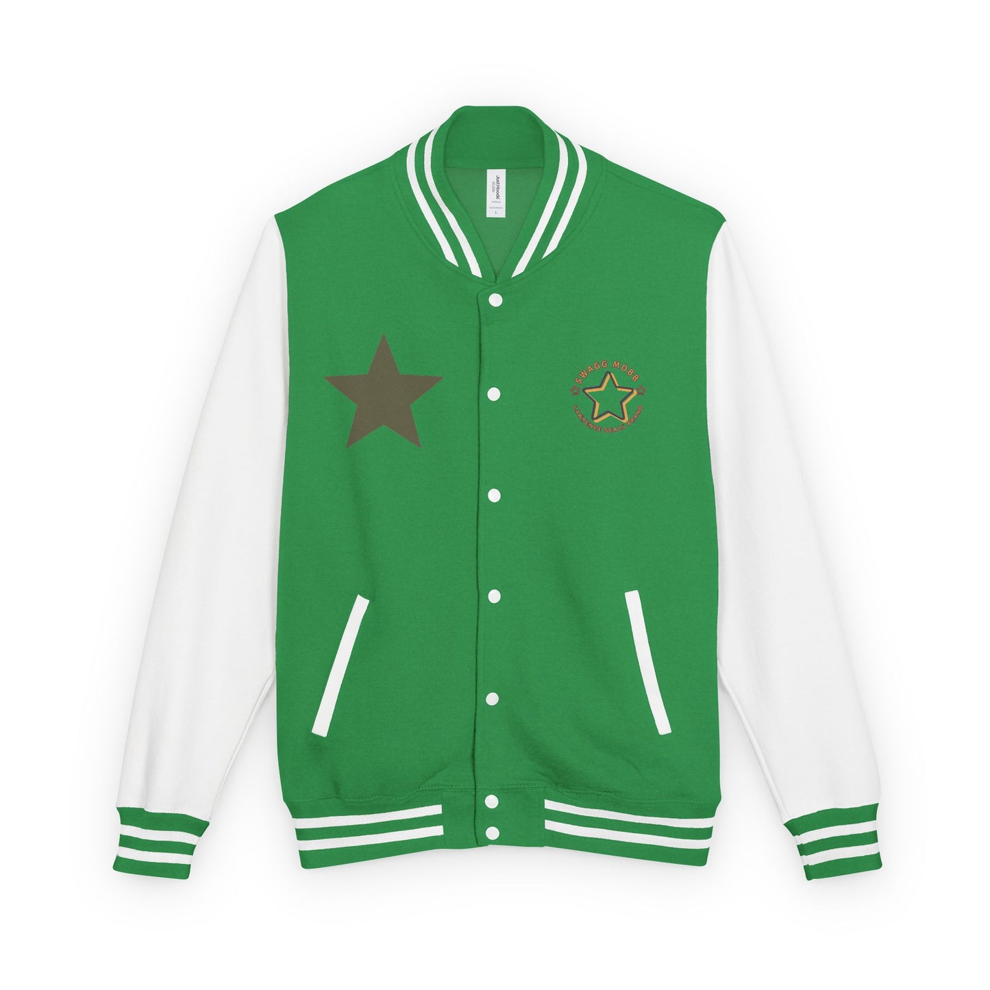 Unisex Heavyweight Letterman Jacket - Stylish Star & Badge Design, Sports Apparel, Cozy Layer, Perfect Gift for Graduations, Birthdays