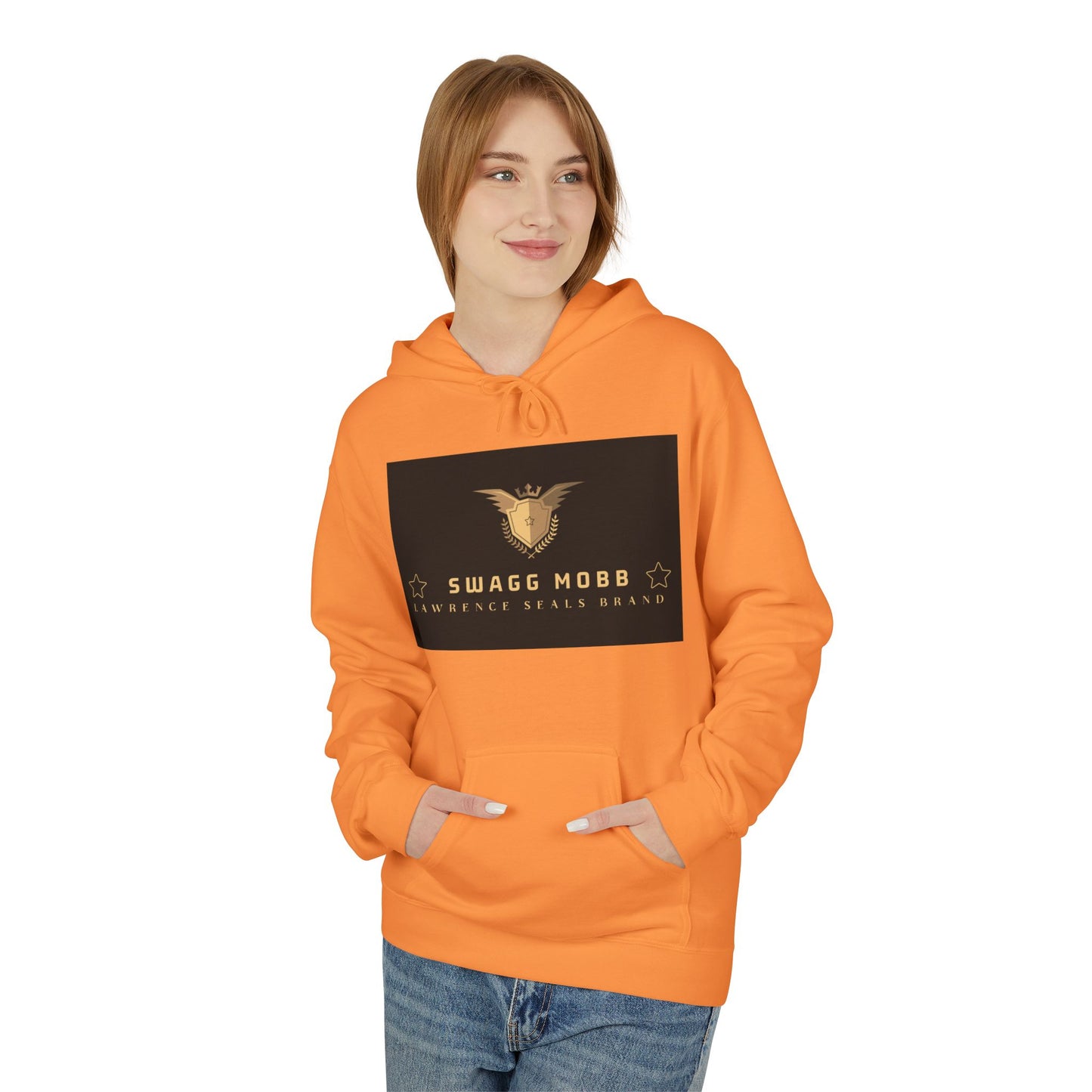 Hoodie - Swagg Mobb Gold Eagle Logo Pullover