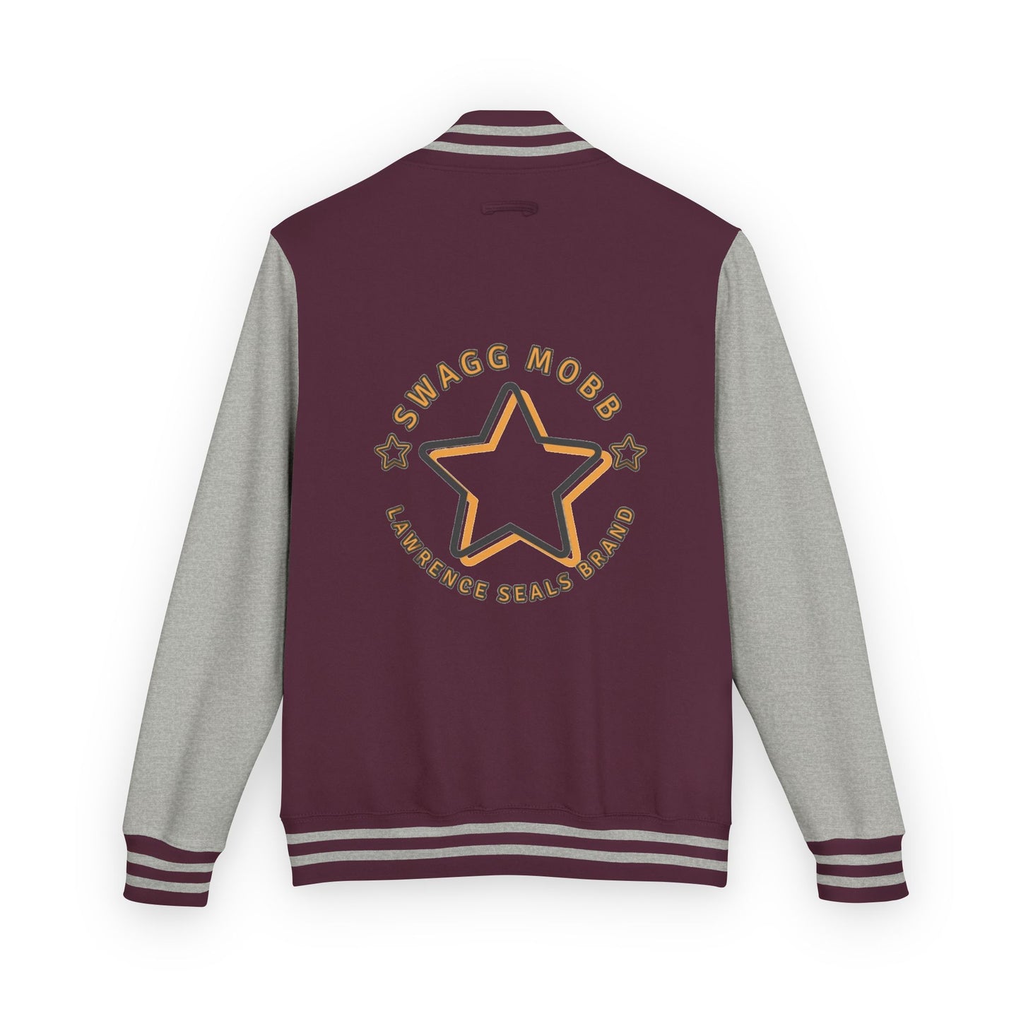 Unisex Heavyweight Letterman Jacket - Stylish Star & Badge Design, Sports Apparel, Cozy Layer, Perfect Gift for Graduations, Birthdays