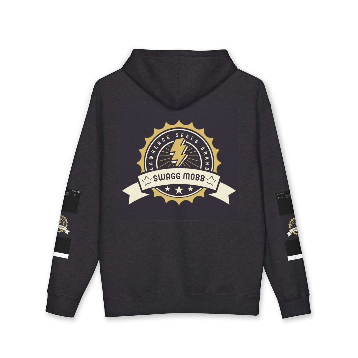 Swagg Mobz Lightning Logo Hoodie — Vintage Badge Graphic Hoodie