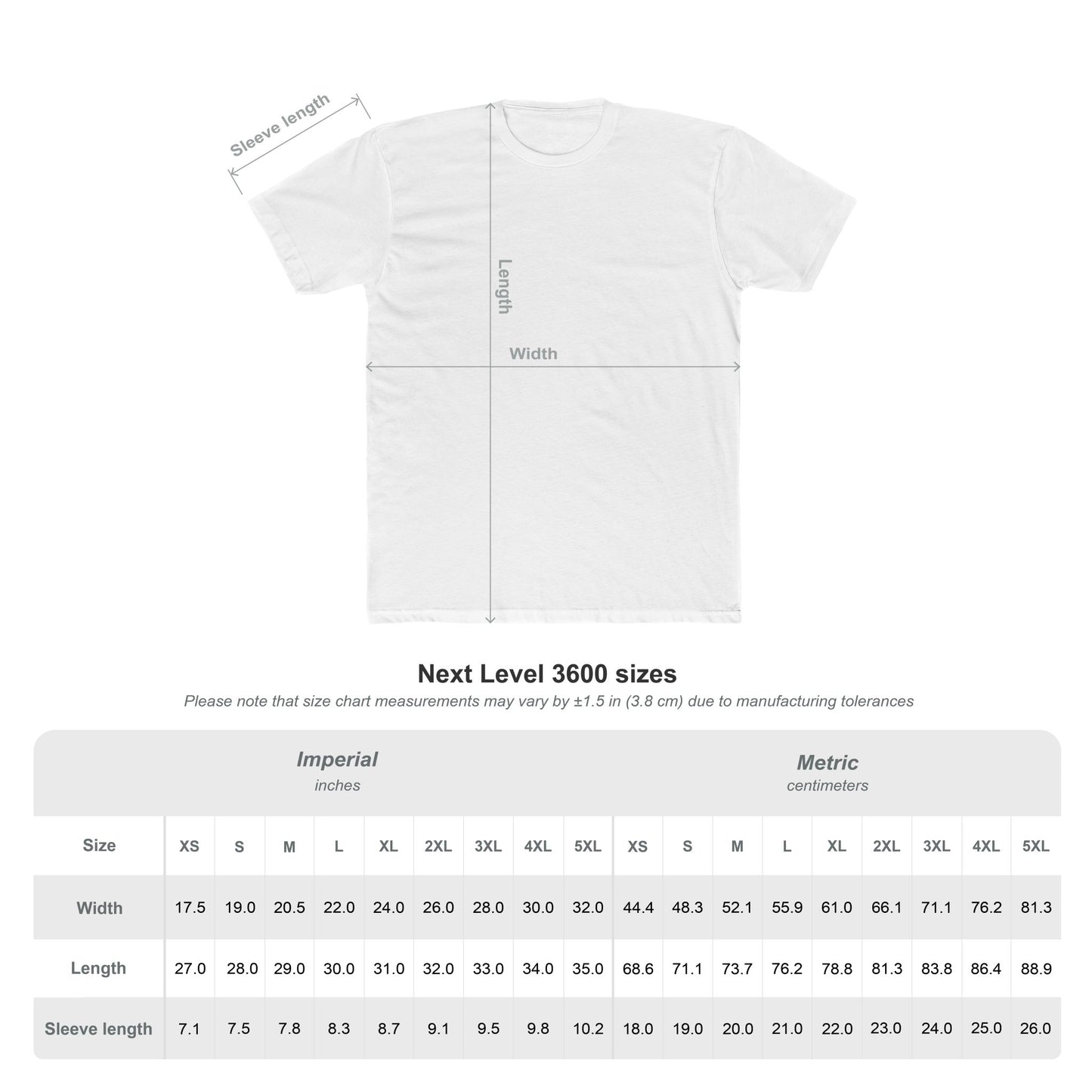 Unisex Cotton Crew Tee