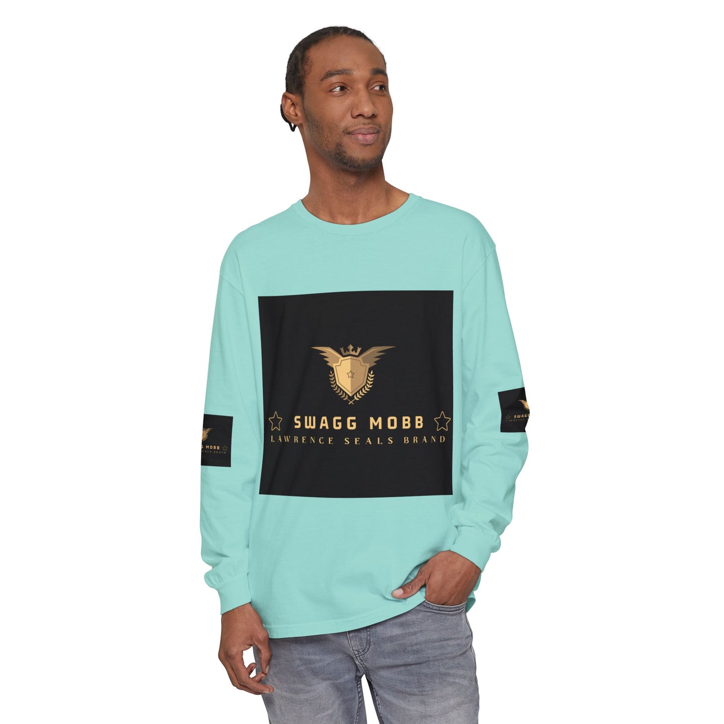 Swagg Mobb Eagle Logo Long Sleeve T-Shirt